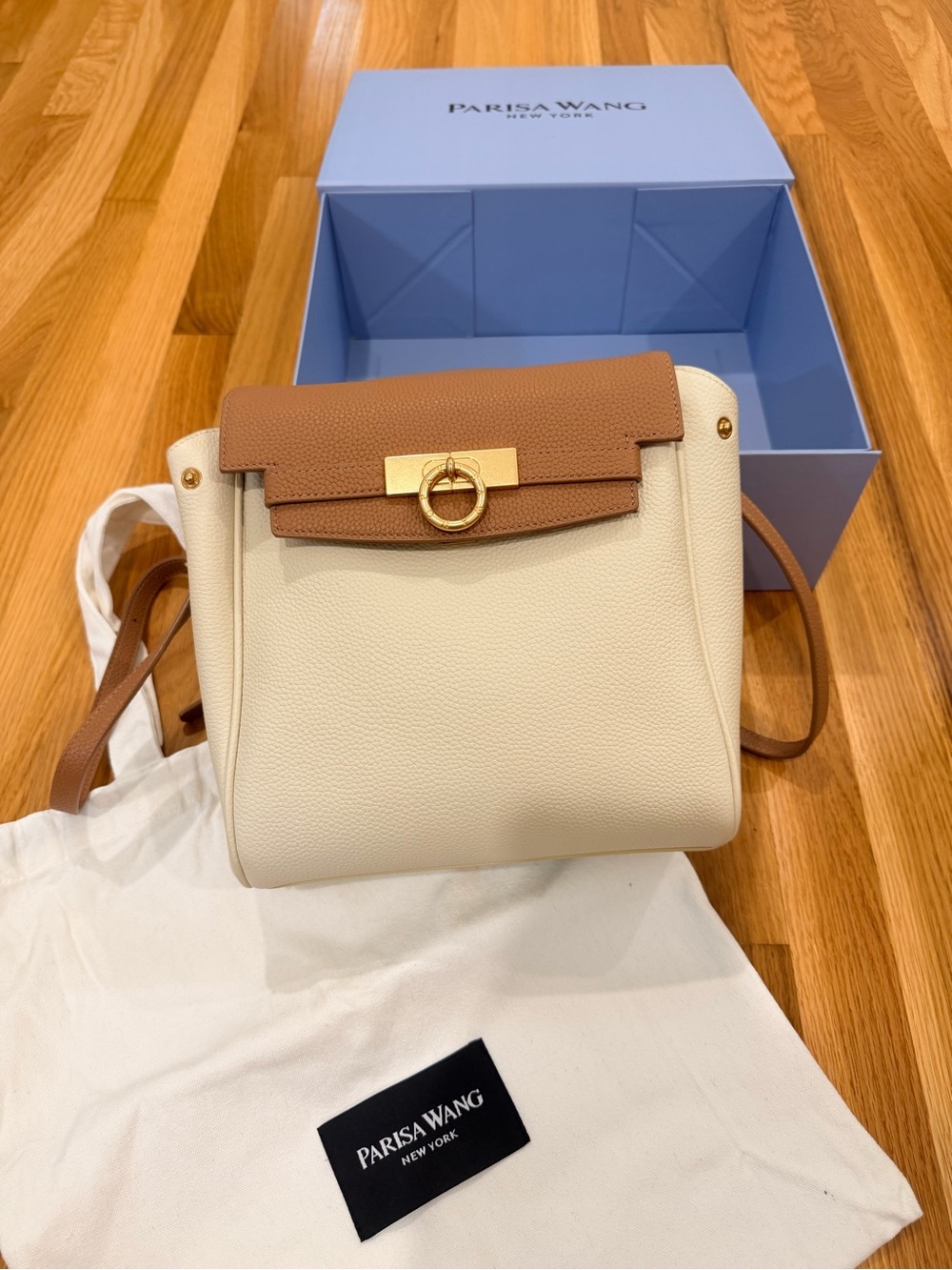 Parisa Wang Calf Leather Crossbody Bag/ Backpack